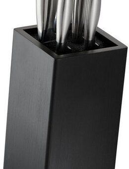 RÖSLE Messerblock Basic Line (6tlg), aus Bambusholz mit 5 Messern, ergonomische Griffe, Klingenspezialstahl