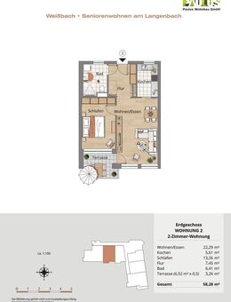 Whg. 2 - ideal geschnittene 2-Zi-Whg. im EG mit Terrasse - Tag der Offenen Tür am 29.11.2025 - 13-16 Uhr - Weißbach (Baden-Württemberg)