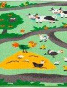 Andiamo Kinderteppich Farmstead, rechteckig, Höhe: 5 mm, Spiel- und Straßenteppich, Motiv Bauernhof, Kinderzimmer