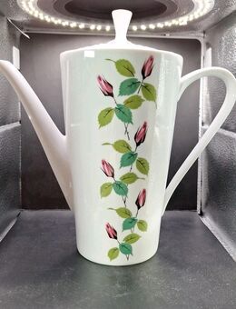 Eschenbach Porzellan Kaffeekanne Teekanne Kanne 1Liter Deckel Höhe 24cm Blumen - Essen