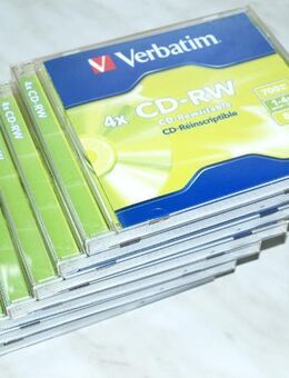 7 Verbatim CD-RW Rohlinge 700MB/80min. 1-4x speed „JewelCase" - Andernach