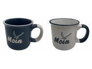 Schöner Kaffeebecher "Moin mit Möwe" – Maritimes Design Hösti Becher , blau oder weiß - München