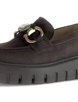 Gabor Loafer, Plateau, Slipper, Businessschuh mit Zierschnalle und Schmuckstein