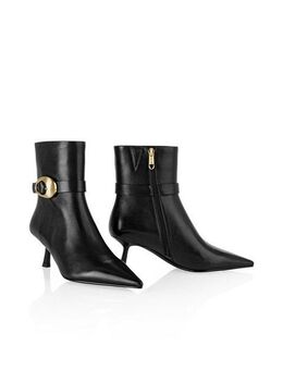 Marc Cain Collections Feminine Rigour Stiefelette Stiletto, Kitten Heel mit Zierschnalle und Reißverschluss