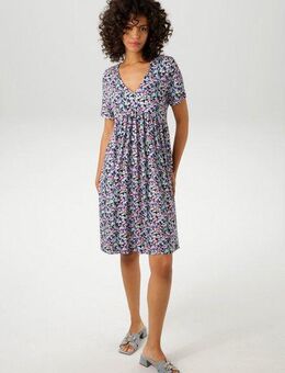 Aniston CASUAL Sommerkleid mit farbenfrohen, grafischen Blümchen bedruckt