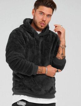 behype Kapuzensweatshirt HOOD aus weichem Teddyfleece