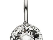 JOBO Bauchnabelpiercing, Edelstahl mit Kristallsteinen