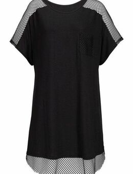 s.Oliver Longshirt mit Mesheinsätzen, Shirtkleid, Strandkleid, lockere Passform