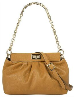Cluty Umhängetasche, echt Leder, Made in Italy