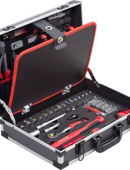 meister Werkzeugset Profi Werkzeugkoffer / 8971460, 121-teilig, stabiler Alu-Koffer -Für Haushalt, Garage & Werkstatt