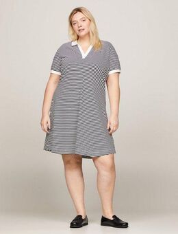 Tommy Hilfiger Curve Polokleid CRV OPEN PLACKET F&F LY POLO DRS Große Größen