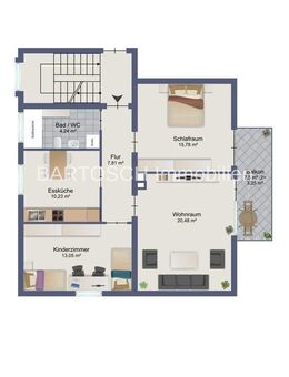 **3 Zimmer Wohnung mit Balkon und Wohnküche** - Ebermannstadt