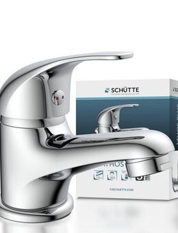 Schütte Waschtischarmatur ATHOS PLUS geräuscharme Kartusche, Marken-Mischdüse, inkl. Zugstange