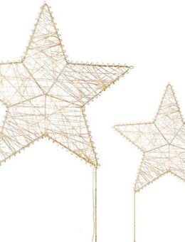 Creativ deco Dekostern LUMIA, Deko-Objekt Stern, 2 St., Weihnachtsdeko, Batteriebetrieb, 2er Set