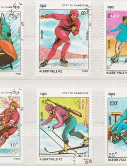 Olympia-Briefmarken 1992 Albertville von Kambodscha (2)  [385] - Hamburg