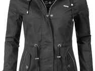 Marikoo Outdoorjacke Nyokoo modische Baumwoll Übergangsjacke mit großer Kapuze