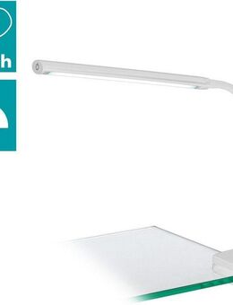 EGLO Klemmleuchte LAROA Tischlampe, Touchsensor, 4-step dimming, Klemmlampe, Dimmer, Dimmfunktion, Ein-/Ausschalter, mehrere Helligkeitsstufen, LED fest integriert, Neutralweiß, Leselampe, Schreibtischlampe, Büro, Arbeitszimmer, 45x6,5x27,5cm