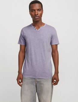 Jack & Jones T-Shirt JJESPLIT NECK TEE SS NOOS mit V-Ausschnitt