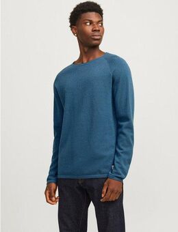 Jack & Jones Rundhalspullover JJEHILL KNIT CREW NECK NOOS mit Strukturstrick