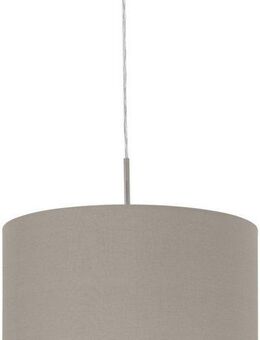 EGLO Pendelleuchte PASTERI, ohne Leuchtmittel, nickel-matt / Ø38 x H110 cm / Pendellampe aus Stoff