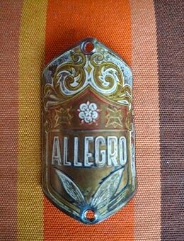 Altes Allegro Steuerkopf CH Schild 1950 - Volketswil