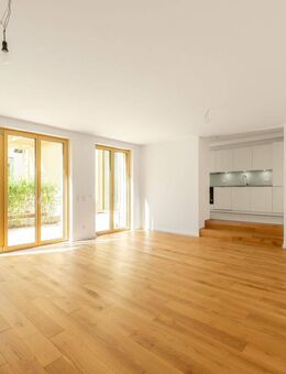 AIGNER - Erstbezug - 4-Zimmer-Erdgeschosswohnung mit sonniger Terrasse im St.-Benno-Viertel - München