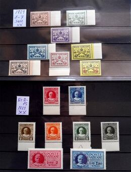 VATIKAN- Briefmarken - Postfrischer- Satz Mi.Nr. 1-7 und 8-15 von 1929 zu verkaufen. - Bremen
