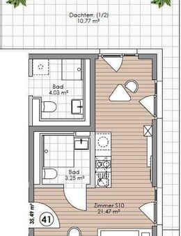 1-Zimmer-Apartment (voll-möbliert) - Eching (Regierungsbezirk Oberbayern)