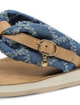 Tamaris AVRIL Zehentrenner, Sommerschuh, Flats, Schlappen mit T-Logoanhänger