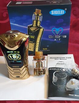 Sigelei Sobra Kit, Gold, Neuwertig, FP. 60€, SAMMLUNGSAUFLÖSUNG!! AKKUTRÄGER, MOD BOX, VAPE. - Bühl