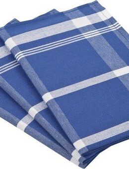 ROSS Geschirrtuch Exclusiv, (Set, 3-tlg), Blockkaro, 50% Baumwolle, 50% Leinen, 50x70 cm