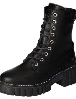Mustang Shoes Schnürboots, Blockabsatz, Schnürstiefelette mit käftiger Profilsohle
