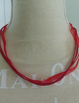Organzakette Organza-Halskette Halsband Seidig ROT - Brüel