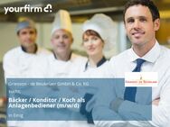 Bäcker / Konditor / Koch als Anlagenbediener (m/w/d) - Einig