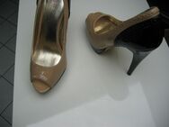 JustFab High heels bicolor beige/schwarz in Lack 7.5 (EU 39) - Moosinning