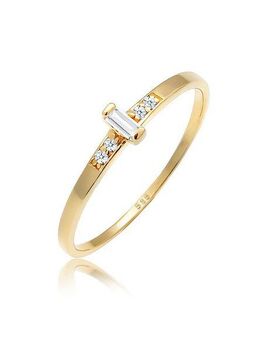 Elli DIAMONDS Verlobungsring Verlobung Topas Diamant (0.02 ct) 585 Gelbgold