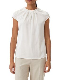 comma Satinbluse mit Raffung am Hals