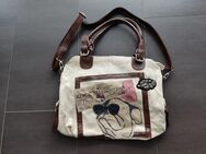 Damen Leder-Schultertasche Beige/Braun "Rock me" Anschauen - Köln