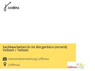 Sachbearbeiter/in im Bürgerbüro (m/w/d) Vollzeit / Teilzeit - Loffenau