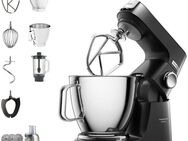 KENWOOD Küchenmaschine Titanium Chef Baker XL KVL85.004BK, Zubehör, Gratis Wert UVP 319,-", 1200 W, 7 l Schüssel, Gratis: Mixaufsatz KAH359GL+Schnitzelwerk AT340