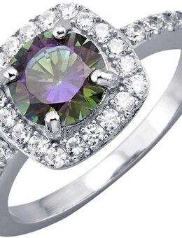 Firetti Fingerring Schmuck Geschenk Silber 925 Damenring Ring Kissenform, mit Zirkonia (synth)