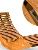 Ergonomische Schwungliege/Saunaliege aus Akazienholz mit Wippfunktion in 58456