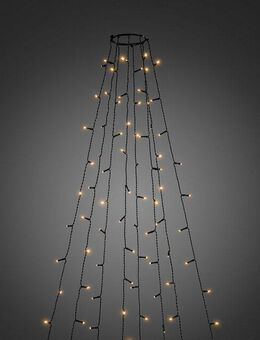 KONSTSMIDE LED-Baummantel Weihnachtsdeko aussen, Christbaumschmuck, 400-flammig, LED Lichterkette mit Ring Ø 15, 8 Stränge à 50 Dioden