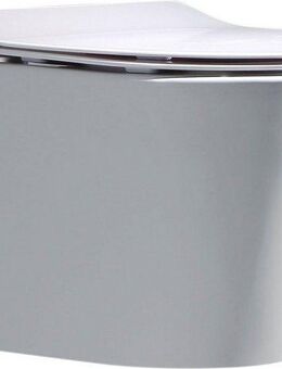 welltime Tiefspül-WC Trento Plus, wandhängend, Abgang waagerecht, Wand WC inklusive Toilettendeckel, Hänge-WC aus Sanitärkeramik