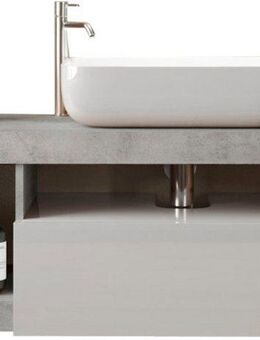 welltime Waschtisch Hamburg, 1 Schubkasten, Breite 92 cm, Soft-Close, inkl. Keramik-Aufsatzbecken