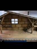 Selbstgebaute Holzkrippe in 59063