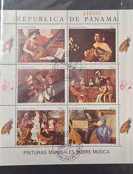Briefmarken Panama 1968 Gemälde Block gestempelt - Görlitz