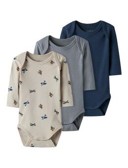 Name It Schlafoverall NBMBODY 3P LS AIRPLANE NOOS (Packung, 3-tlg)