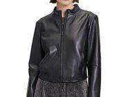 Betty&Co Jackenblazer Betty & Co Bikerjacke mit Stehkragen Nahtführung