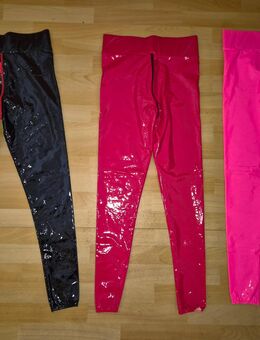 Lack lackleggins Spiegelglanz Leggins rot schwarz Pink unisex Gr.S - Löwenberger Land